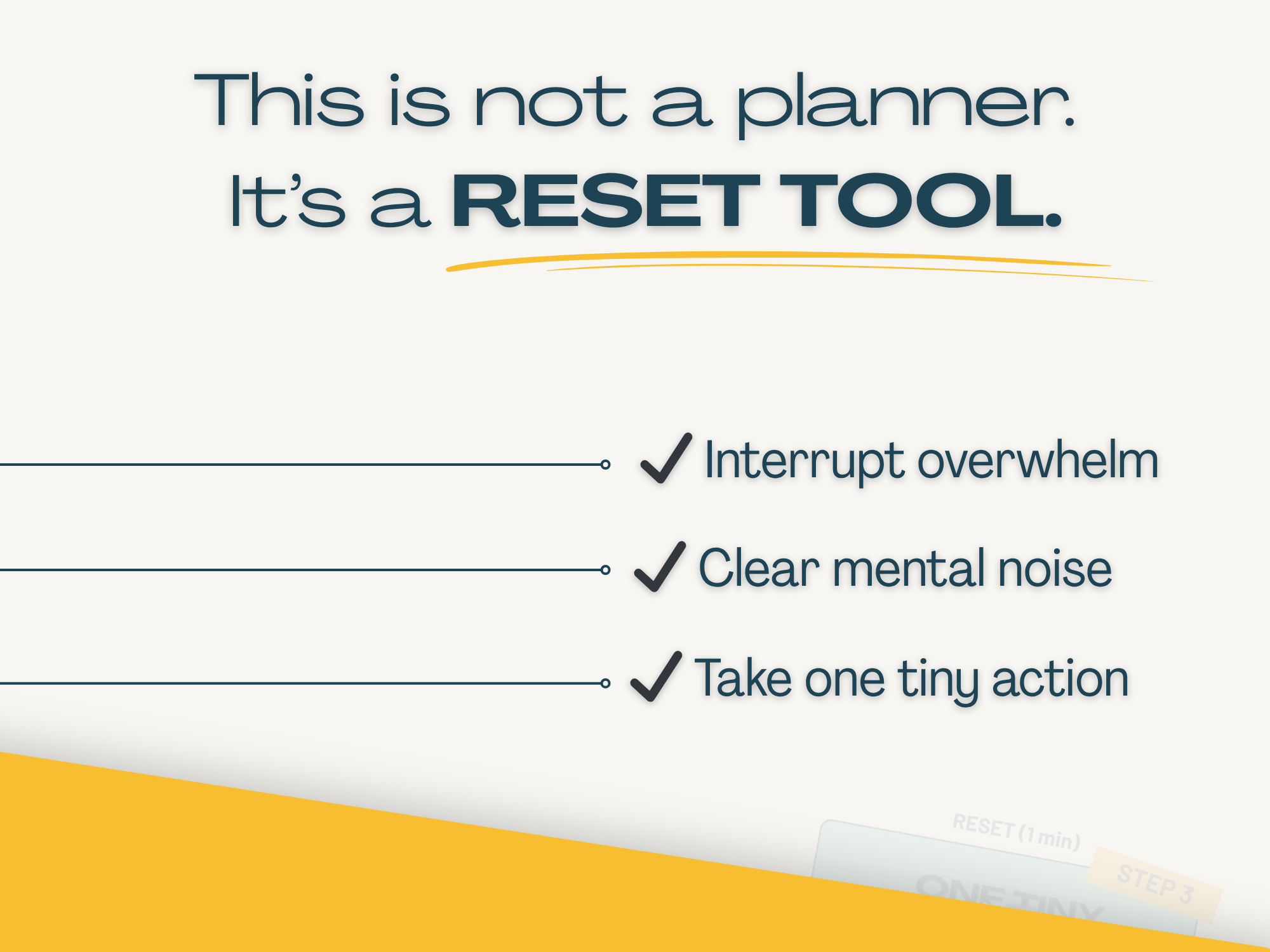 ADHD Feeling Stuck Toolkit | 3-Minute Reset Card